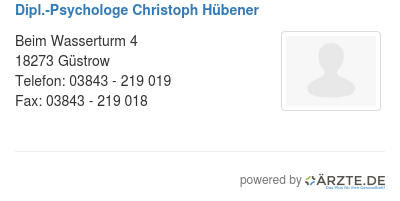 Dipl psychologe christoph huebener