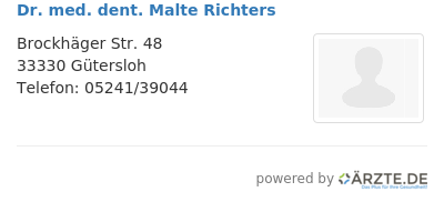 Dr med dent malte richters