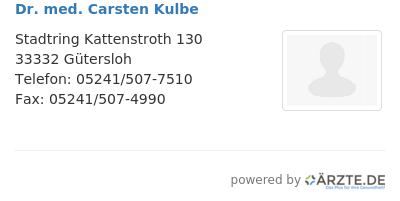 Dr med carsten kulbe