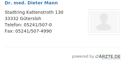 Dr med dieter mann