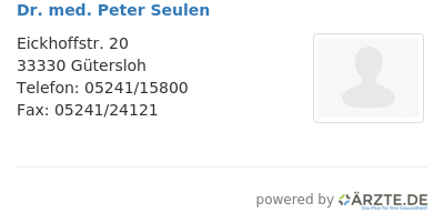 Dr med peter seulen