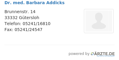Dr med barbara addicks