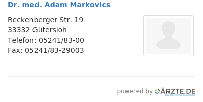 Dr med adam markovics