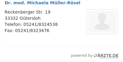 Dr med michaela mueller roesel