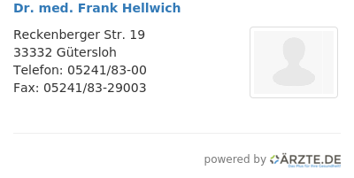 Dr med frank hellwich