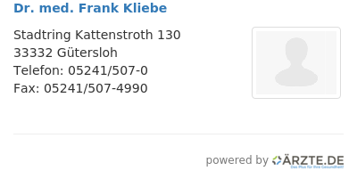 Dr med frank kliebe
