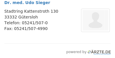 Dr med udo sieger