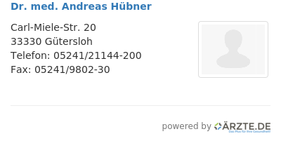 Dr med andreas huebner
