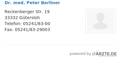 Dr med peter berliner