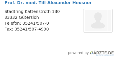 Prof dr med till alexander heusner