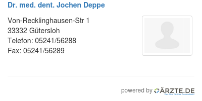 Dr med dent jochen deppe