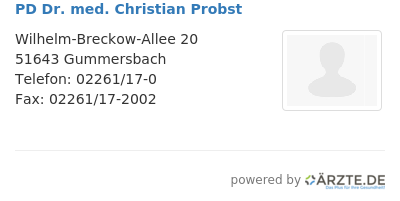 Pd dr med christian probst