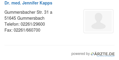 Dr med jennifer kapps