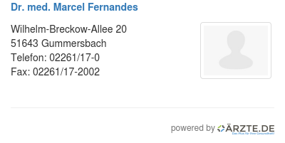 Dr med marcel fernandes