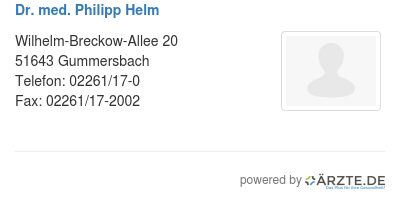Dr med philipp helm