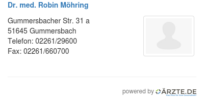 Dr med robin moehring