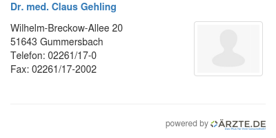Dr med claus gehling 504286
