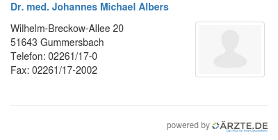 Dr med johannes michael albers