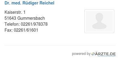 Dr med ruediger reichel
