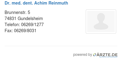 Dr med dent achim reinmuth
