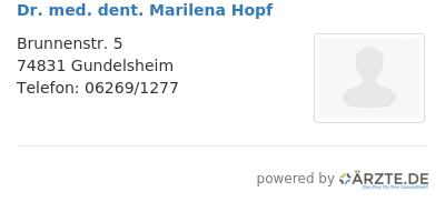 Dr med dent marilena hopf
