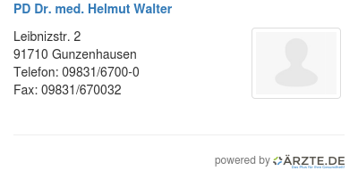 Pd dr med helmut walter 596070