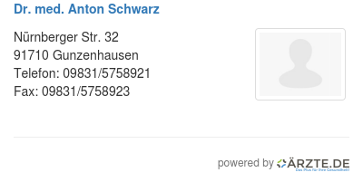 Dr med anton schwarz