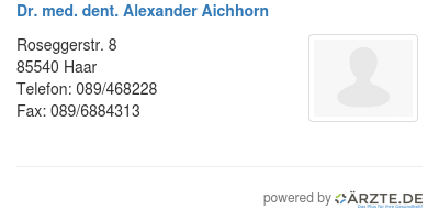 Dr med dent alexander aichhorn