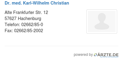 Dr med karl wilhelm christian