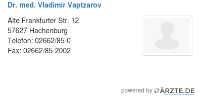 Dr med vladimir vaptzarov