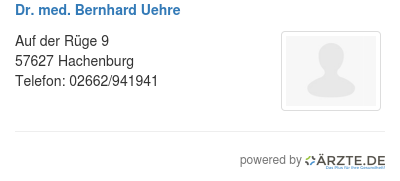 Dr med bernhard uehre