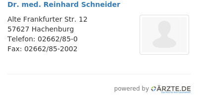 Dr med reinhard schneider 540525