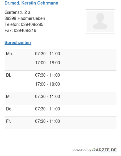 Dr med kerstin gehrmann