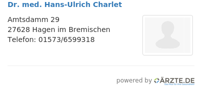 Dr med hans ulrich charlet