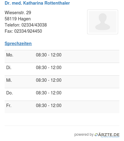 Dr med katharina rottenthaler