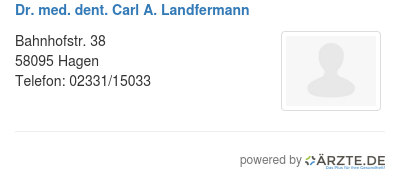 Dr med dent carl a landfermann