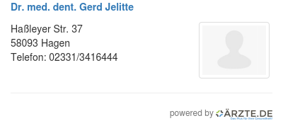 Dr med dent gerd jelitte