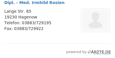 Dipl med irmhild rosien