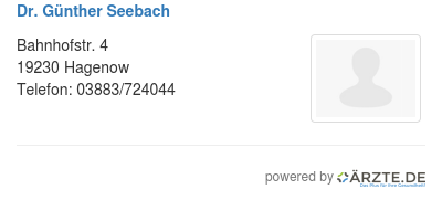 Dr guenther seebach