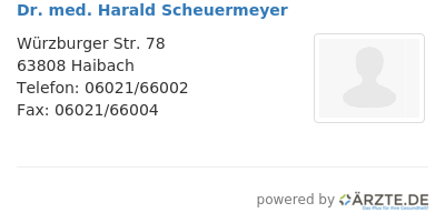 Dr med harald scheuermeyer