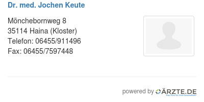 Dr med jochen keute
