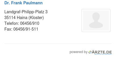 Dr frank paulmann