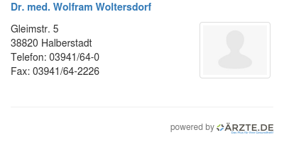 Dr med wolfram woltersdorf 584117