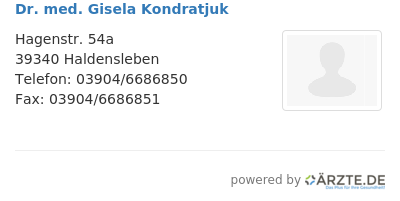 Dr med gisela kondratjuk