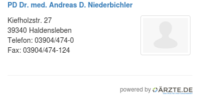 Pd dr med andreas d niederbichler