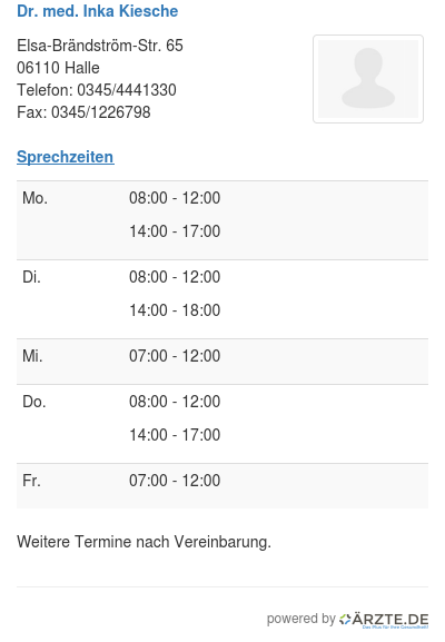 Dr med inka kiesche