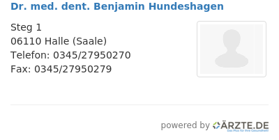 Dr med dent benjamin hundeshagen 556871