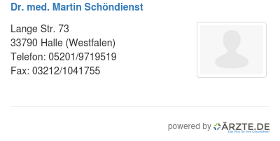 Dr med martin schoendienst