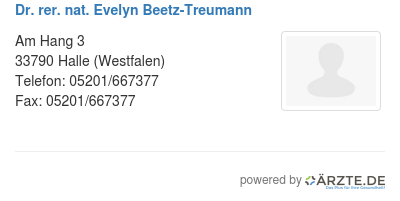 Dr rer nat evelyn beetz treumann