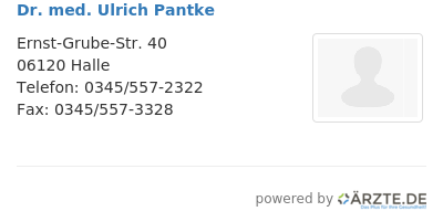 Dr med ulrich pantke